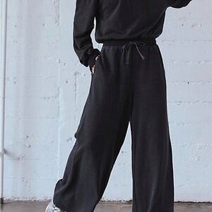 Francesca's dark gray Wide-Leg Pants onsie / romper
